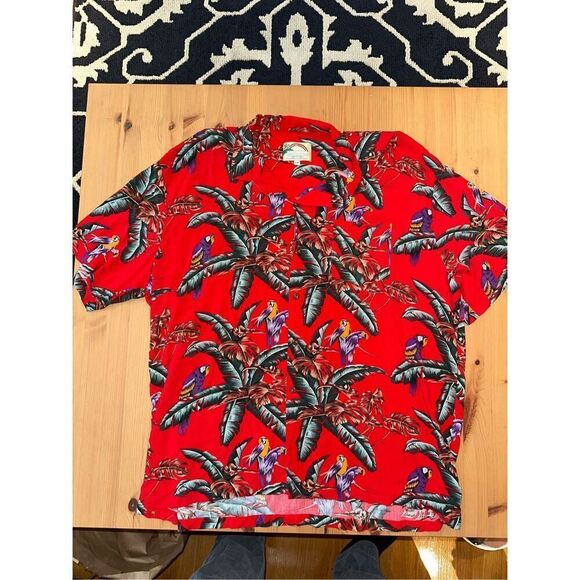 Paradise Found Magnum PI Parrot Hawaiian Shirt Red Men’s 2XL Made in the USA Vin - Picture 1 of 5
